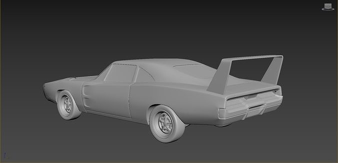 Dodge Charger Daytona 1969 3D print model 3