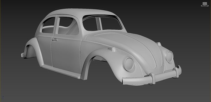 Volkswagen Beetle 1967 Body for print  3D print model 6