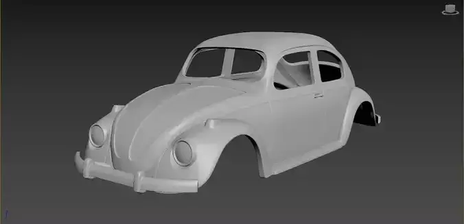 Volkswagen Beetle 1967 Body for print  3D print model