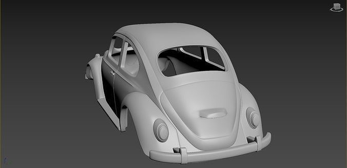 Volkswagen Beetle 1967 Body for print  3D print model 4