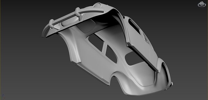 Volkswagen Beetle 1967 Body for print  3D print model 7