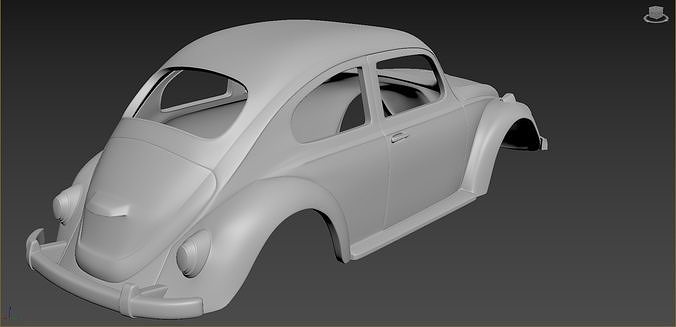 Volkswagen Beetle 1967 Body for print  3D print model 5
