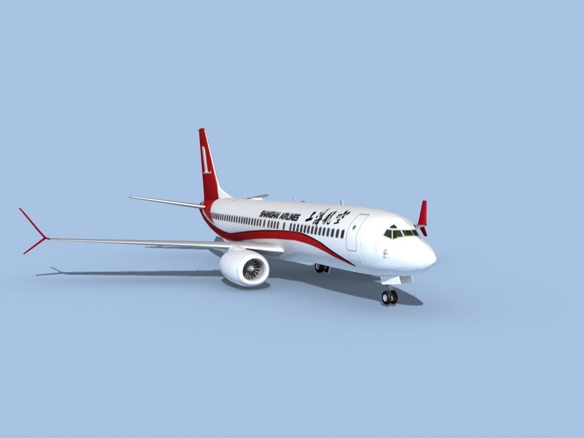 Boeing 737-800 Max Shanghai 3D model_2