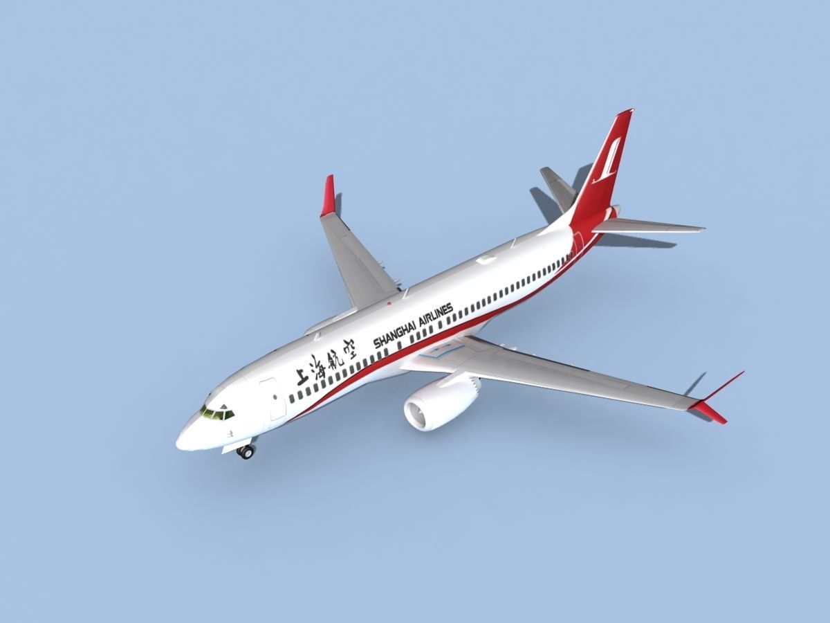 Boeing 737-800 Max Shanghai 3D model_10