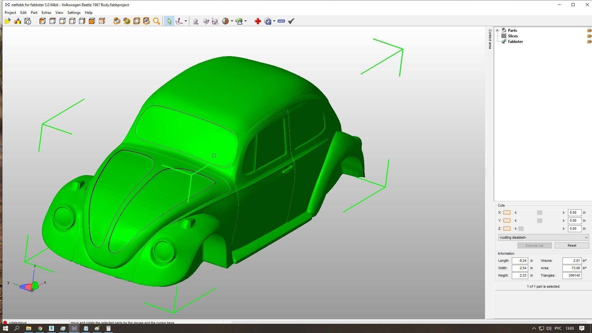 Volkswagen Beetle 1967  3D print model_10