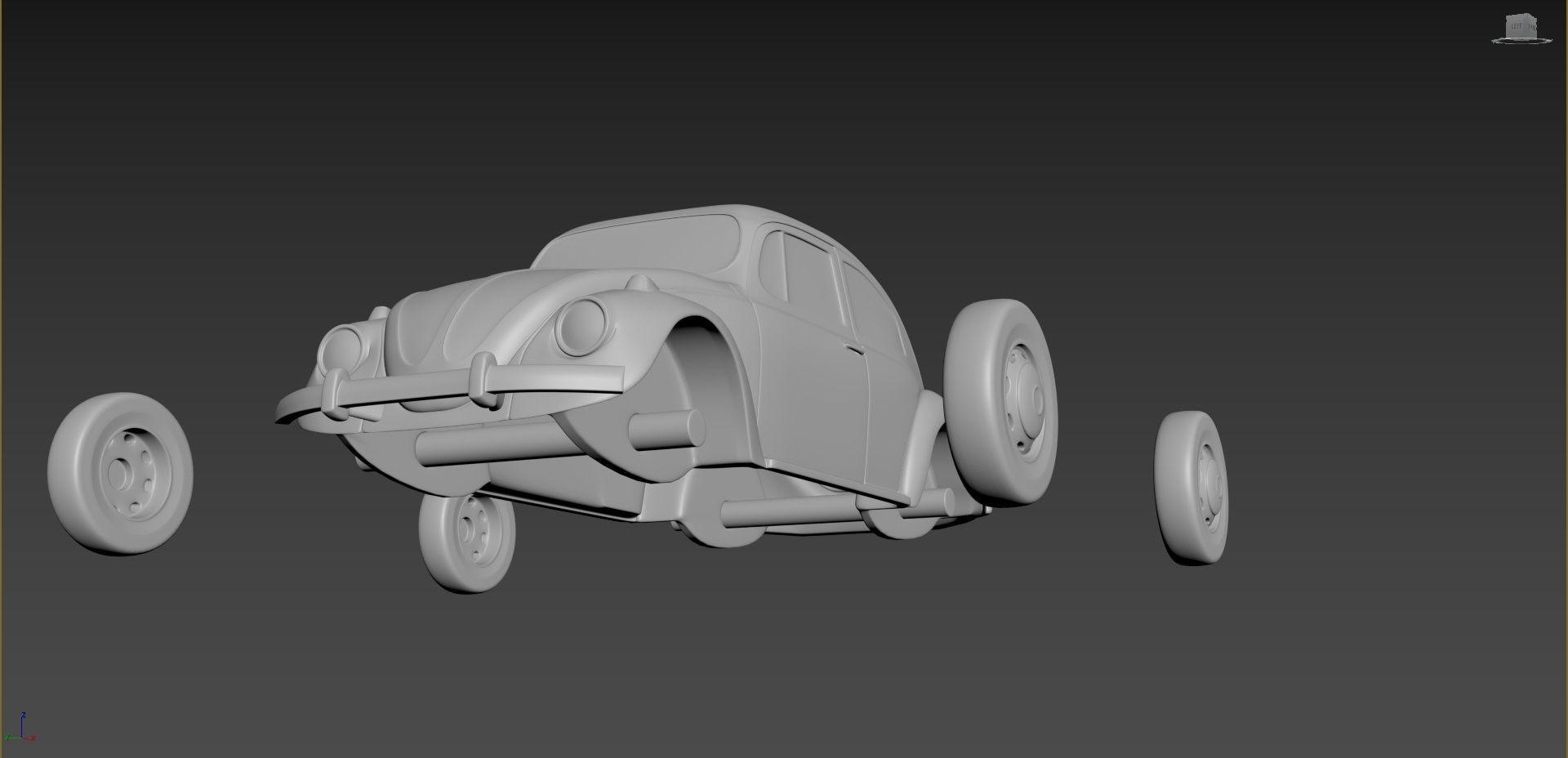 Volkswagen Beetle 1967  3D print model_8