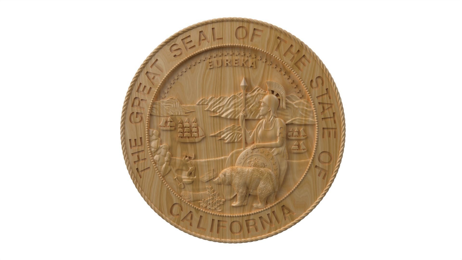 California state seal 3D model 3D printable | CGTrader