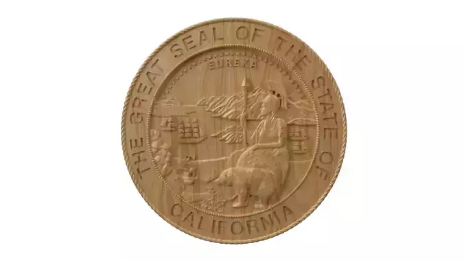California state seal 3D print model