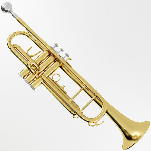 Trumpet gold 3D model