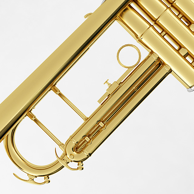 Trumpet gold 3D model_1