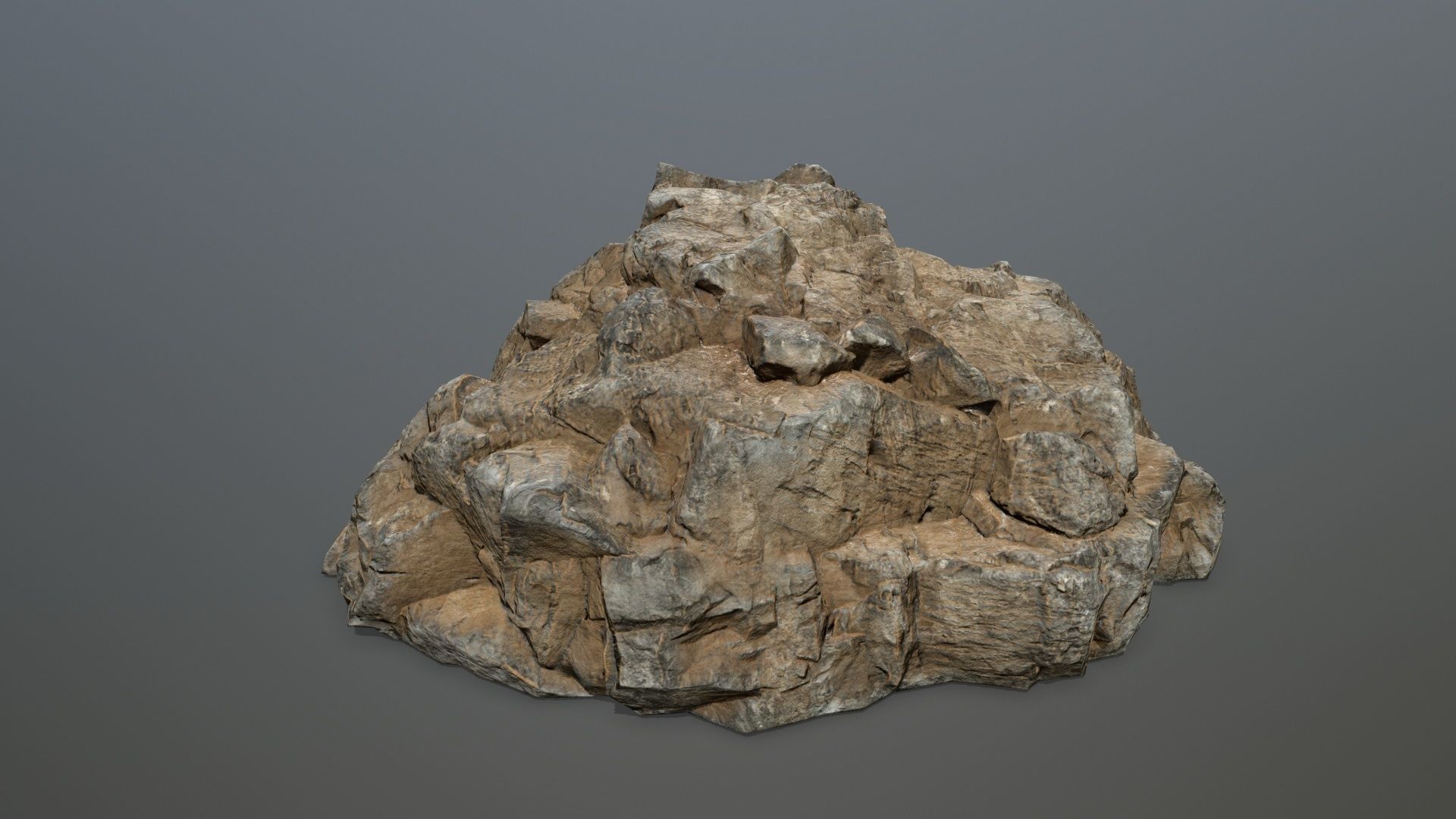 desert rock Low-poly 3D model_18