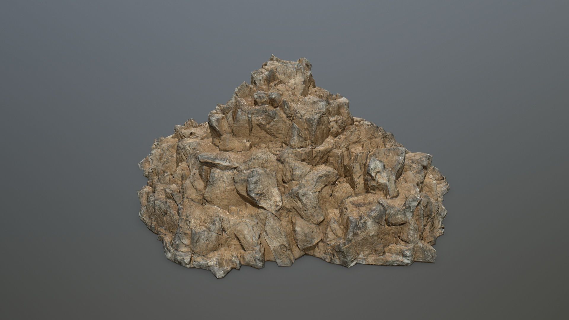 desert rock Low-poly 3D model_21
