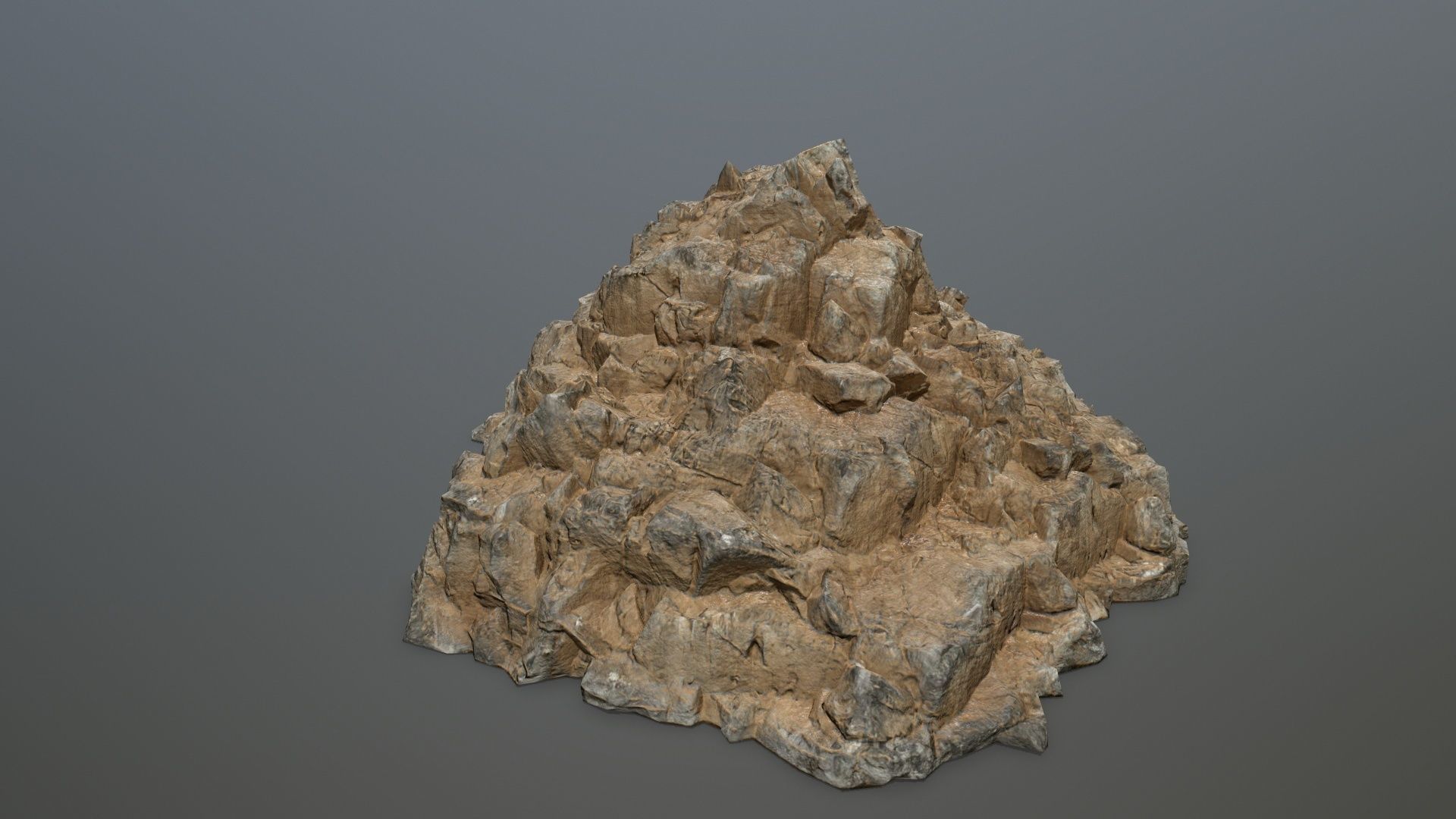 desert rock Low-poly 3D model_22