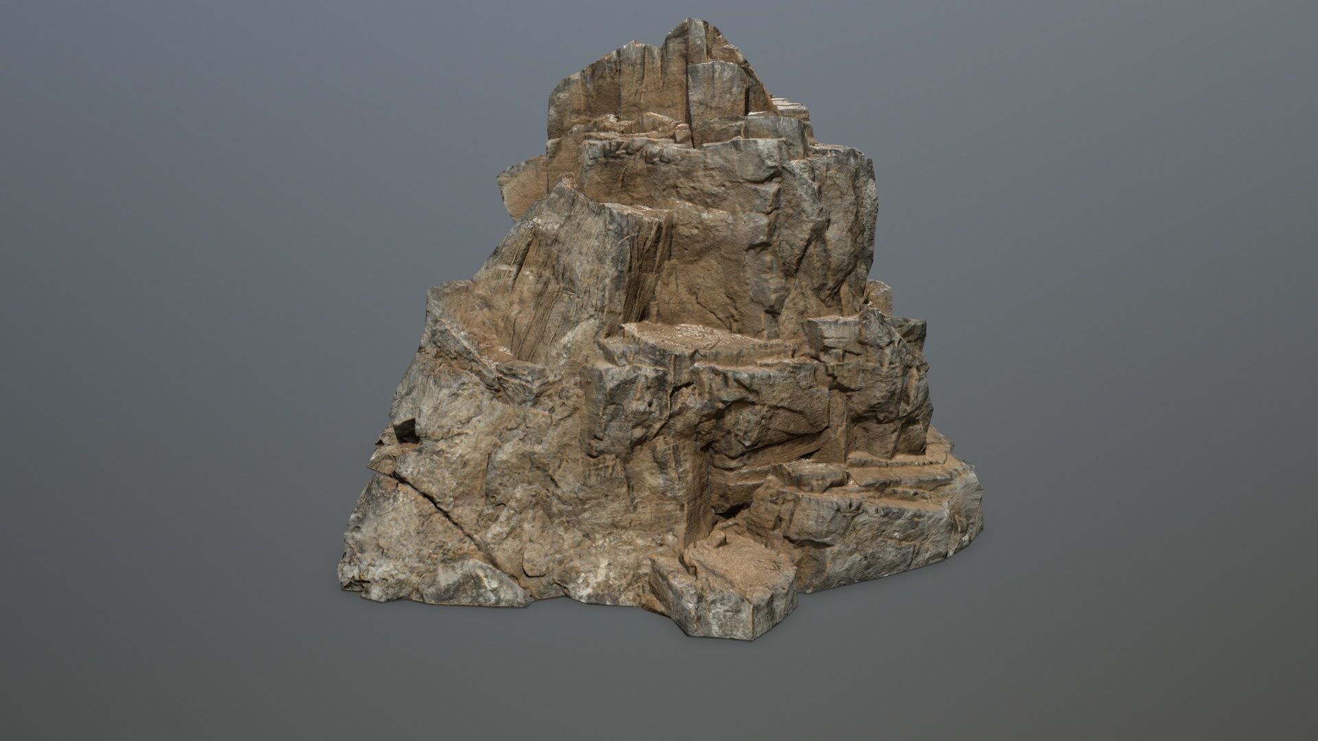 desert rock Low-poly 3D model_15