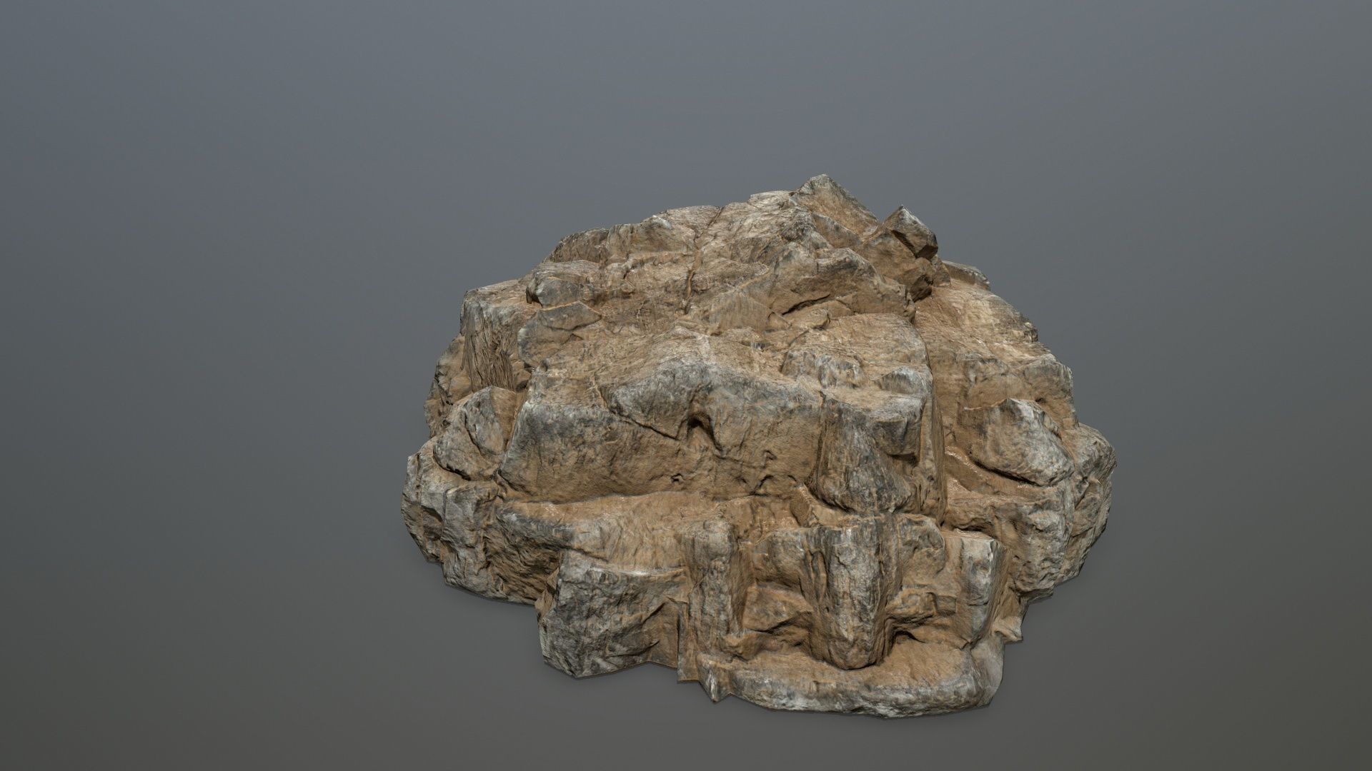 desert rock Low-poly 3D model_19