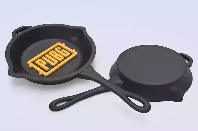 PUBG Frying Pan Keychain 3D print model