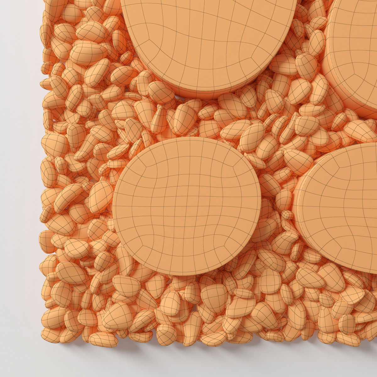 Tile square oval pebble n1 3D model_24