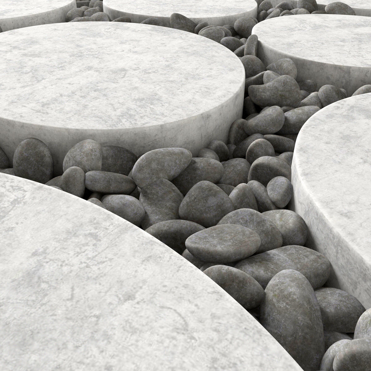 Tile square oval pebble n1 3D model_12