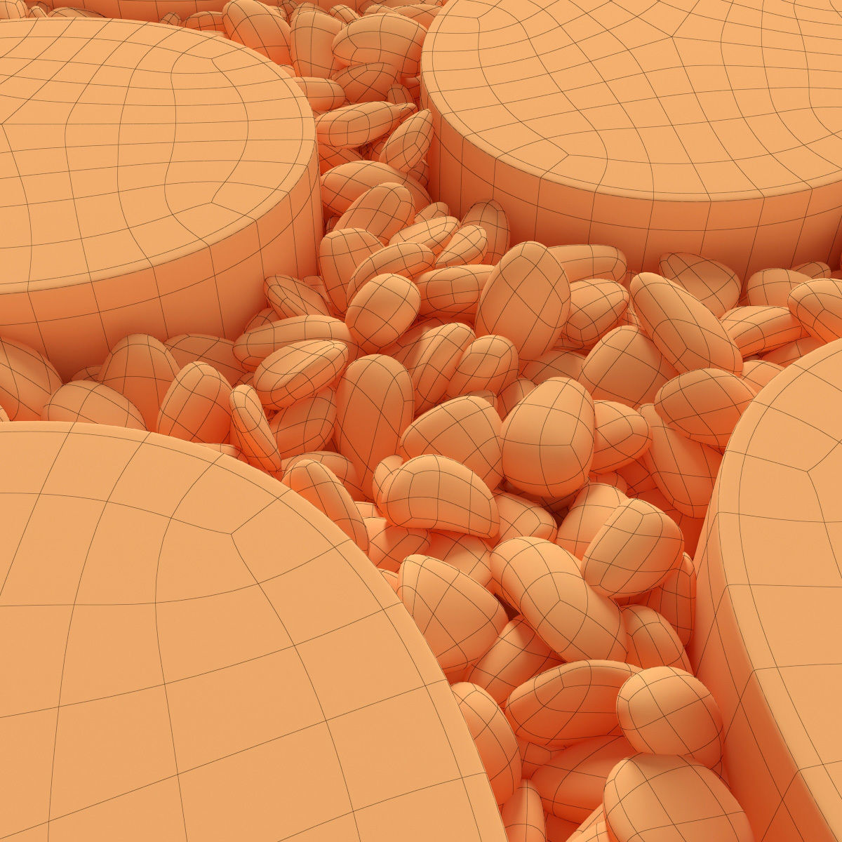 Tile square oval pebble n1 3D model_22