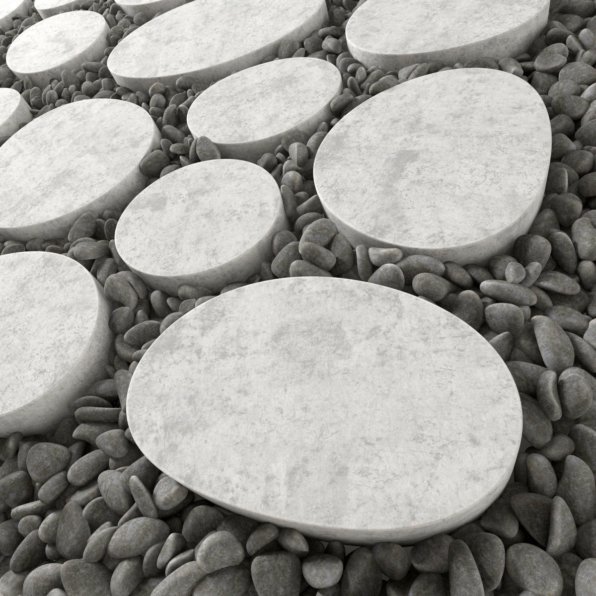Tile square oval pebble n1 3D model_17