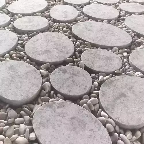 Tile square oval pebble n1