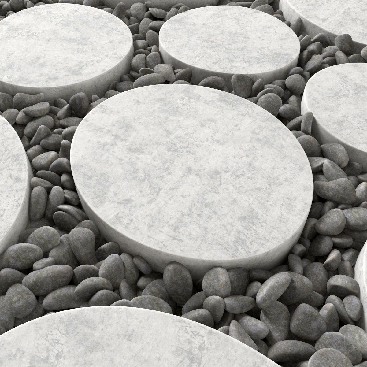 Tile square oval pebble n1 3D model_11