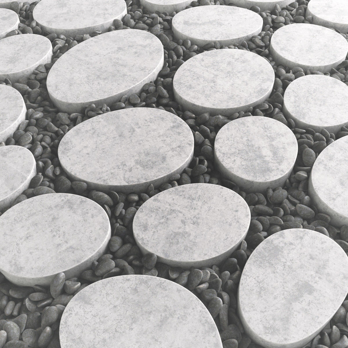 Tile square oval pebble n1 3D model_10