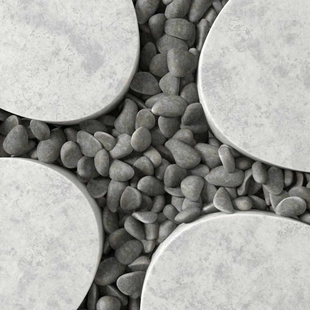 Tile square oval pebble n1 3D model_16