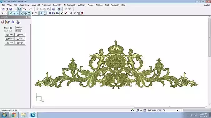 Classic frame of luxurious gold interior inlaid gold leaf CNC 