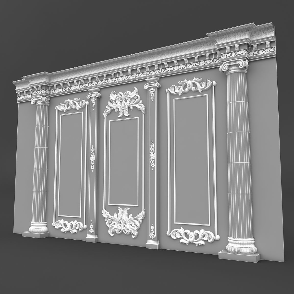 wall panel 02 3D model_5