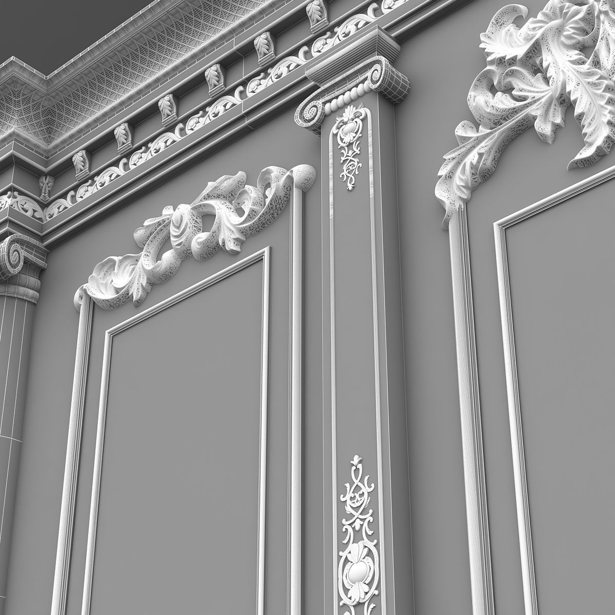wall panel 02 3D model_7