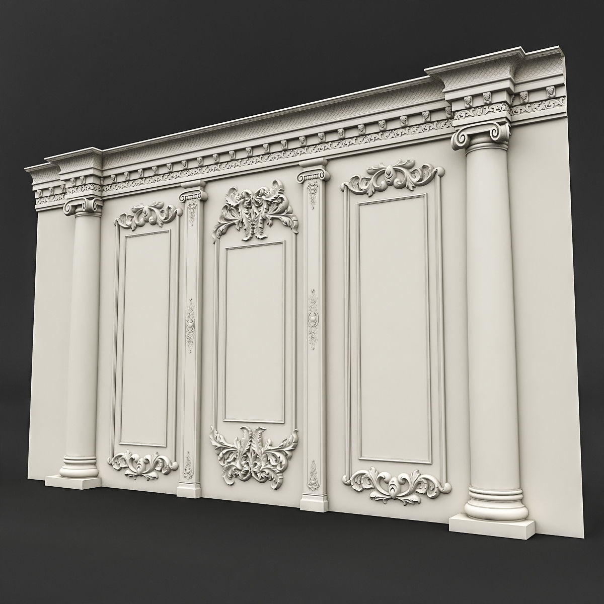 wall panel 02 3D model_1