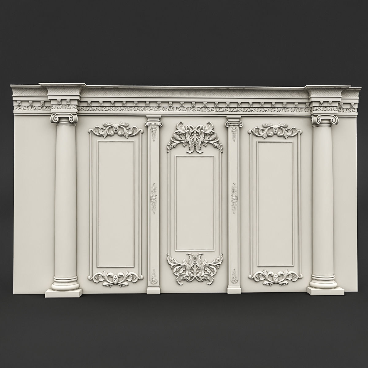wall panel 02 3D model_2