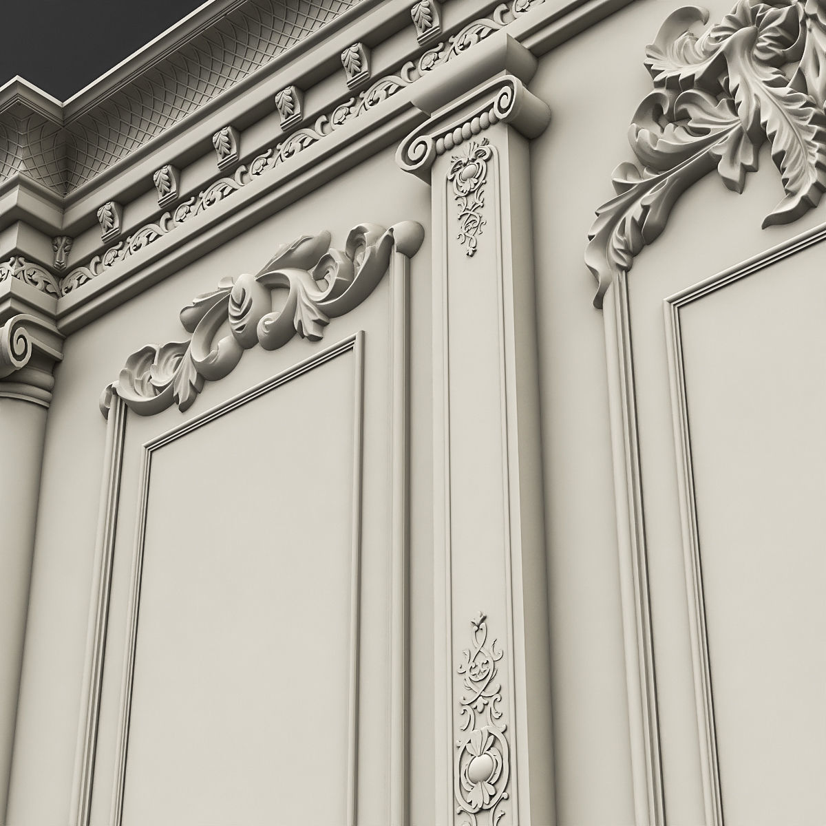 wall panel 02 3D model_3