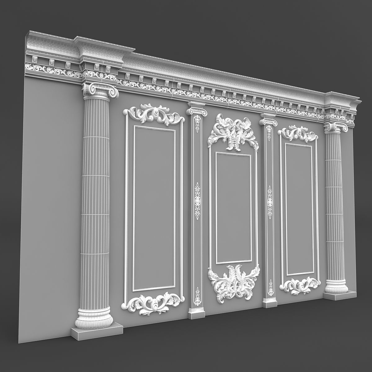 wall panel 02 3D model_4