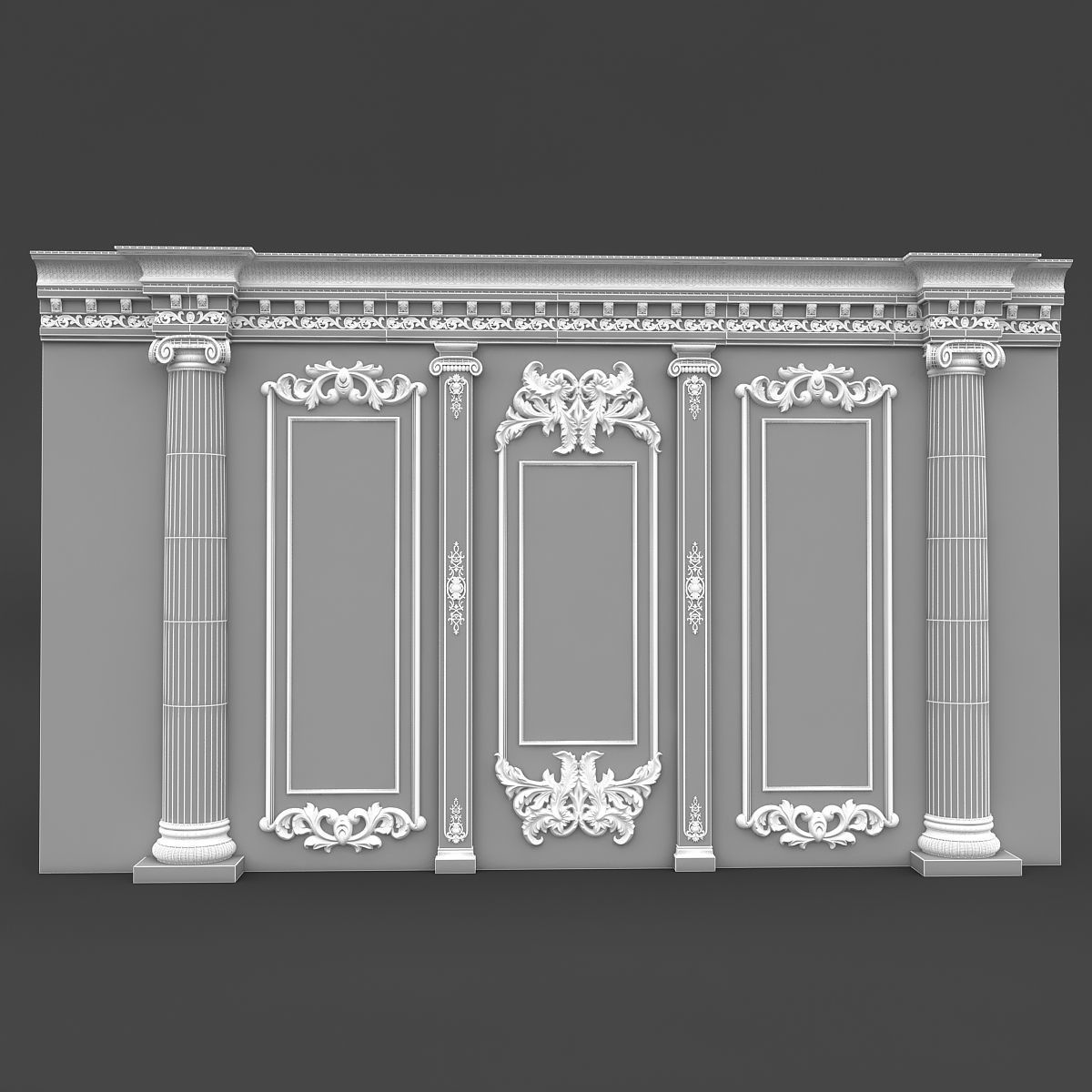 wall panel 02 3D model_6