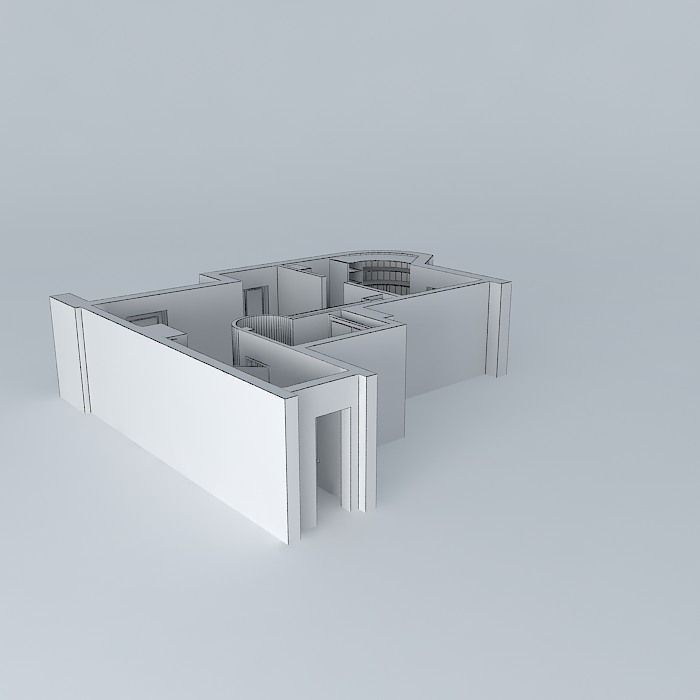 P036 Apartment interior Free 3D model_4
