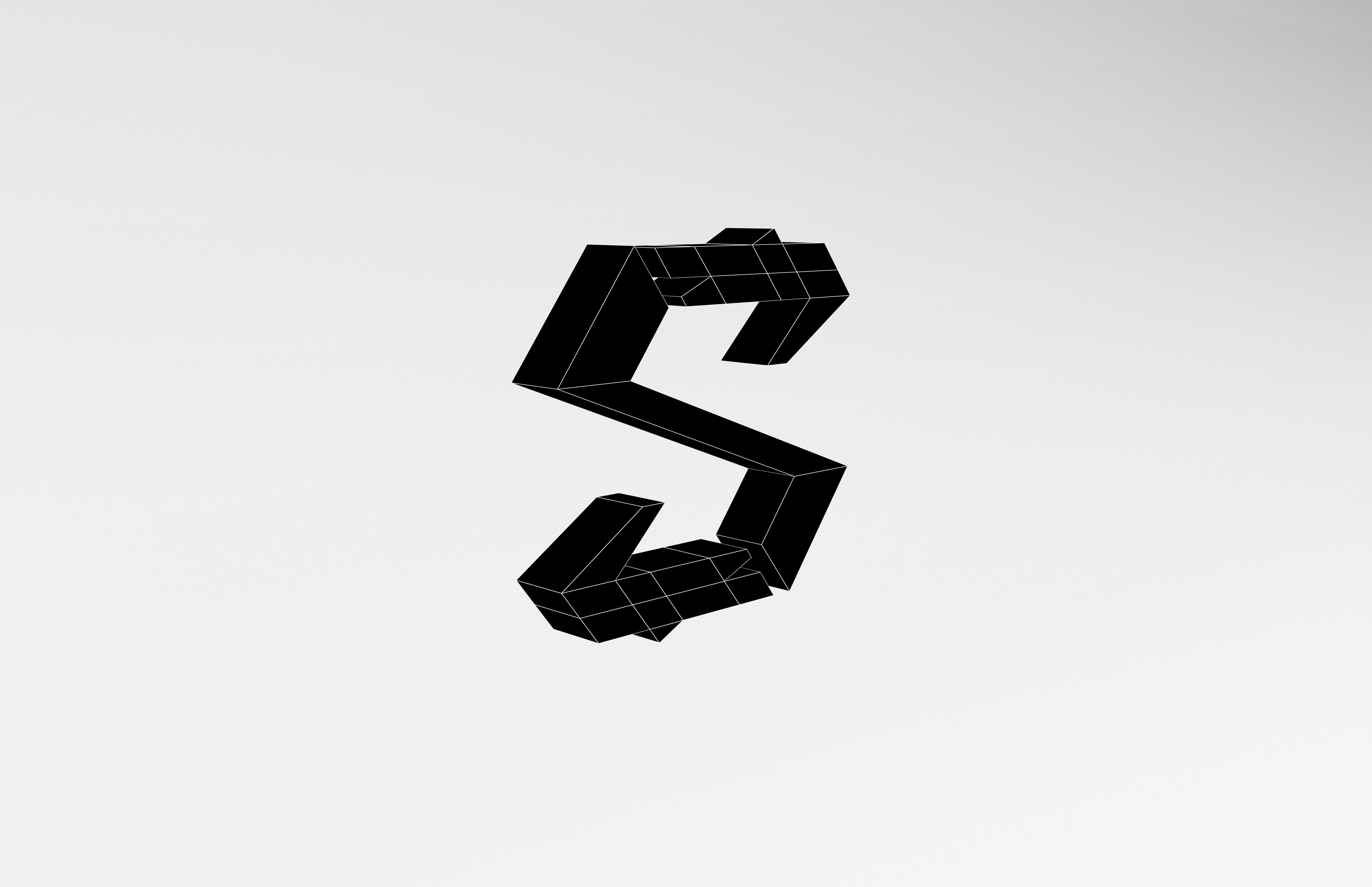 Black Shark Logo v1 003 Free low-poly 3D model_8