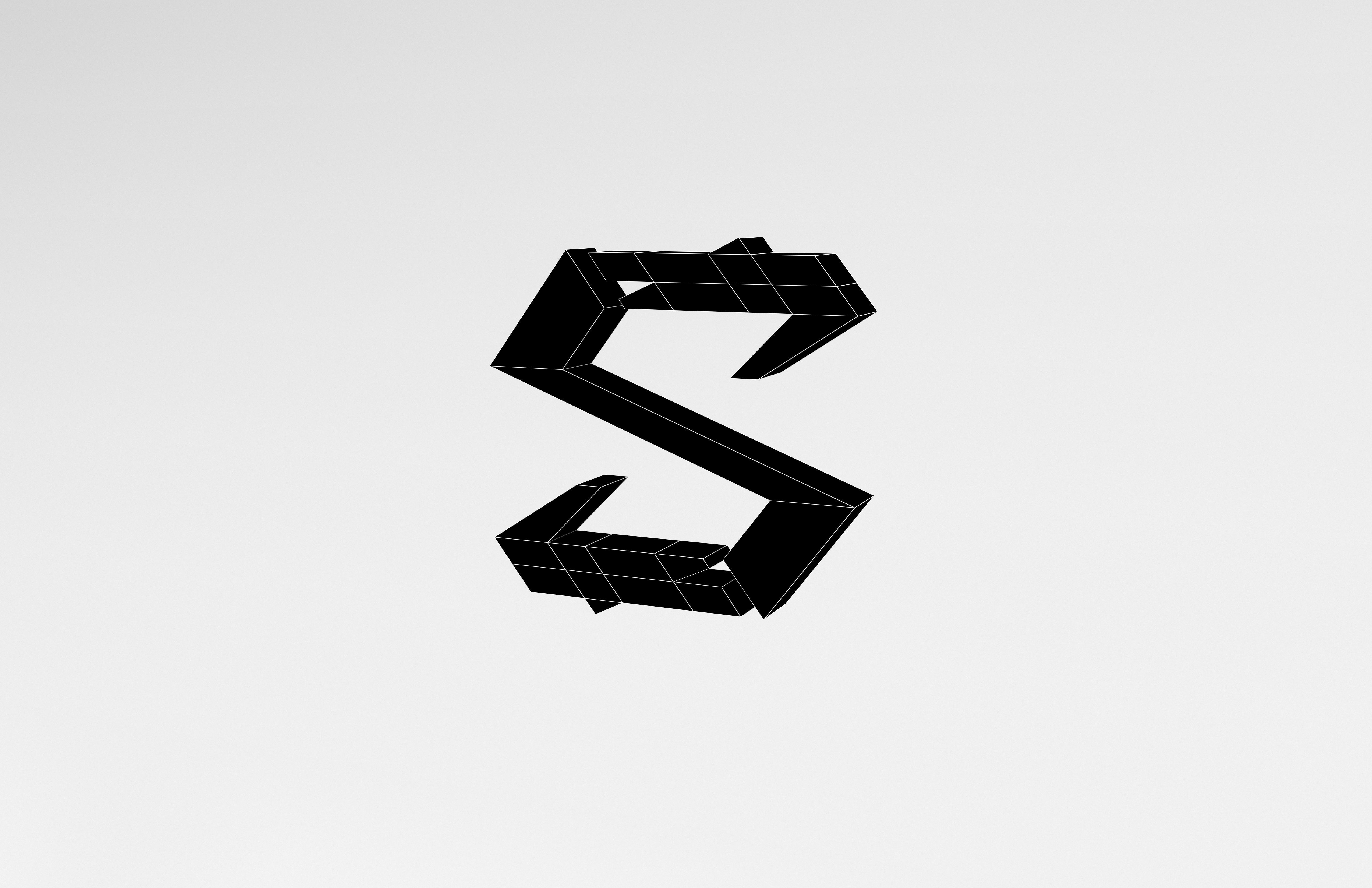 Black Shark Logo v1 003 Free low-poly 3D model_7