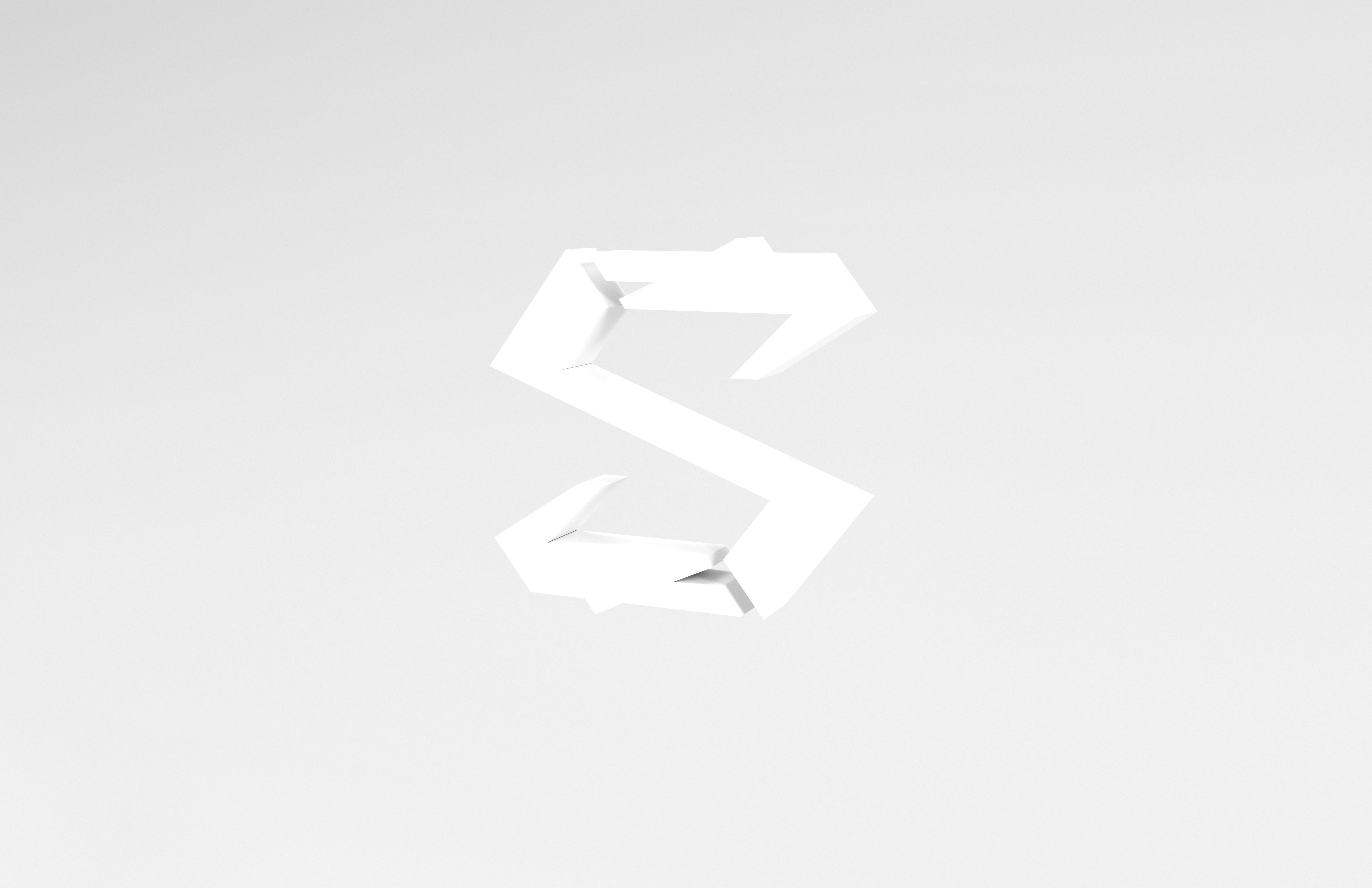 Black Shark Logo v1 003 Free low-poly 3D model_4