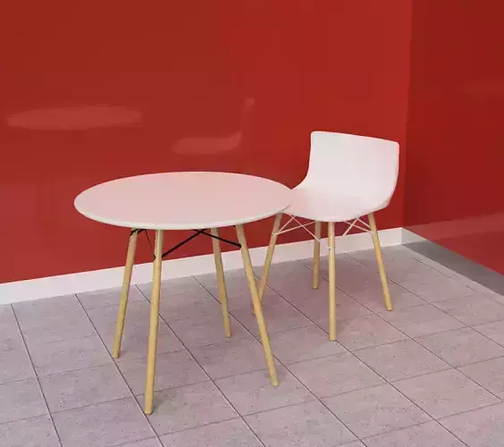Simple table with a chair  