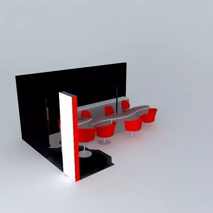 Nail Bar interior midel Free 3D model