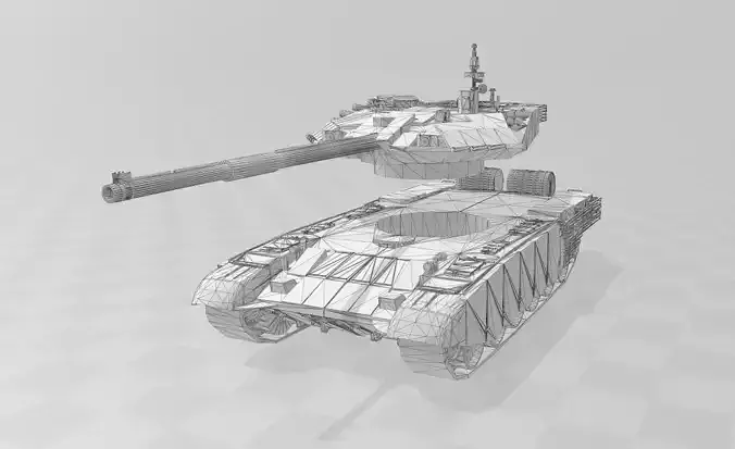 T-90MS tank 3D print model