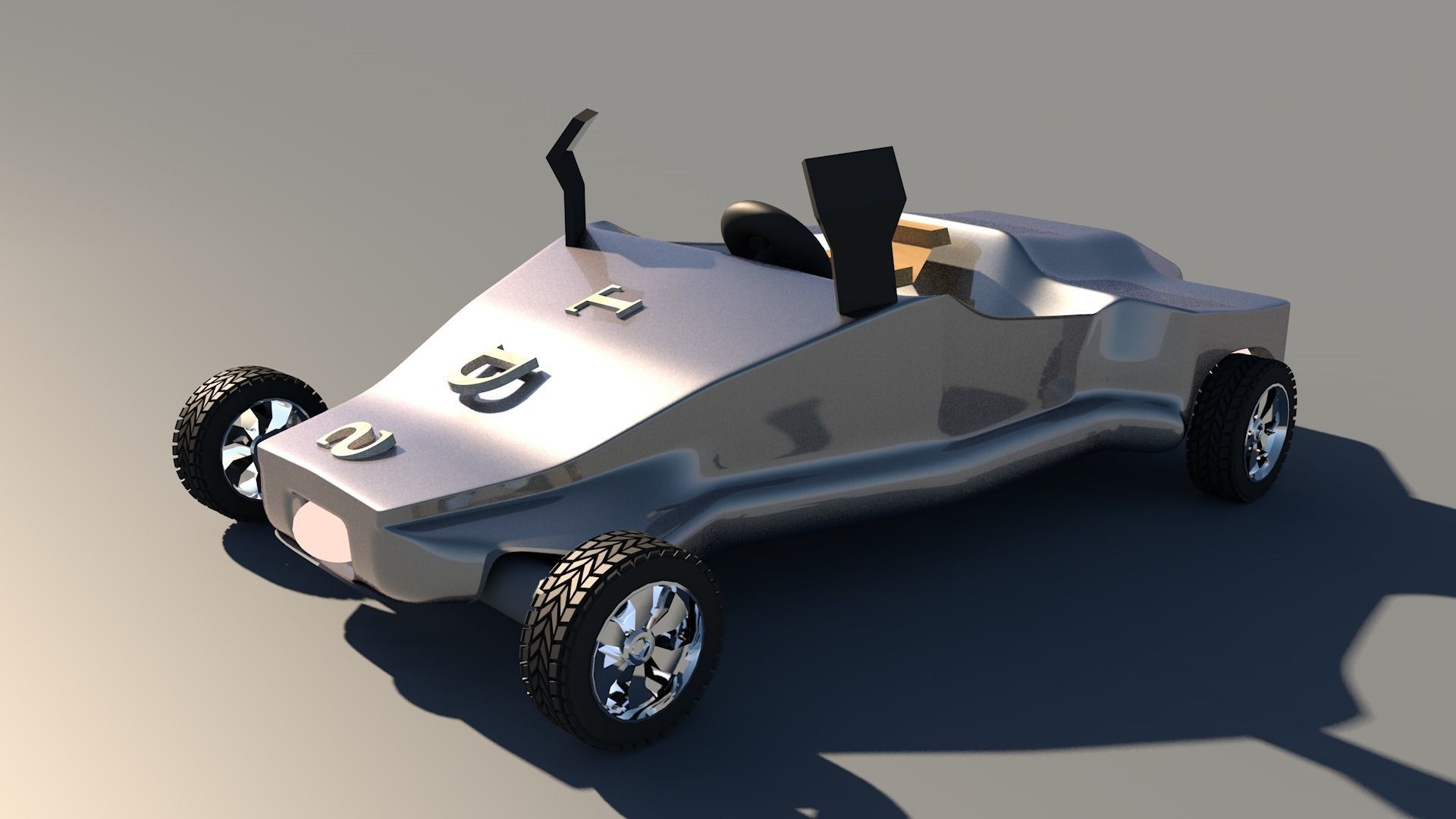 Car For Video Games Four Low-poly 3D model_2