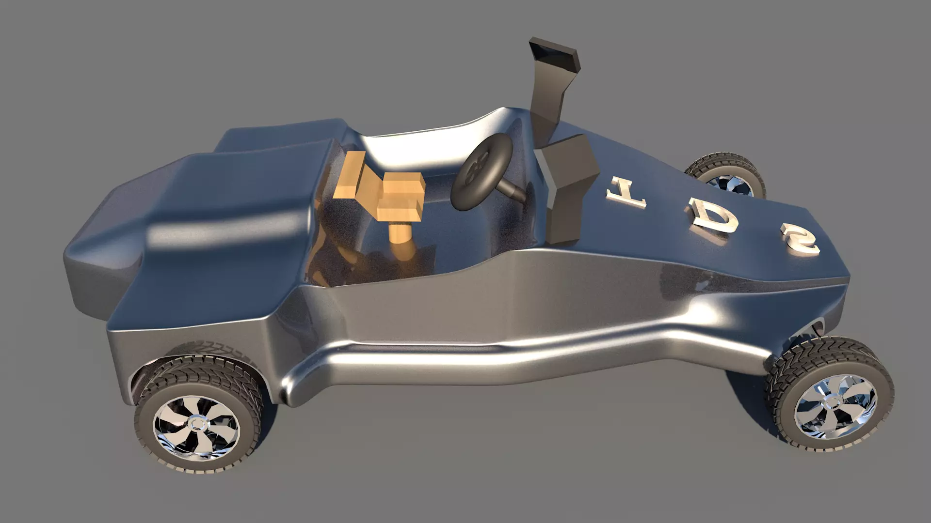 Car For Video Games Four Low-poly 3D model_0