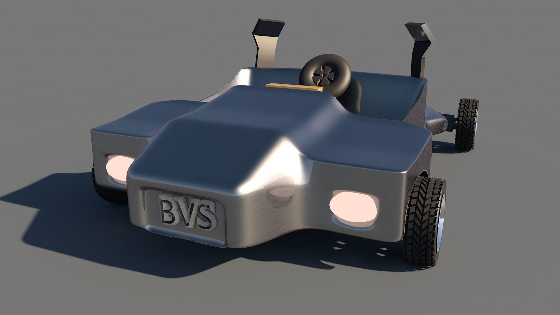 Car For Video Games Four Low-poly 3D model_3