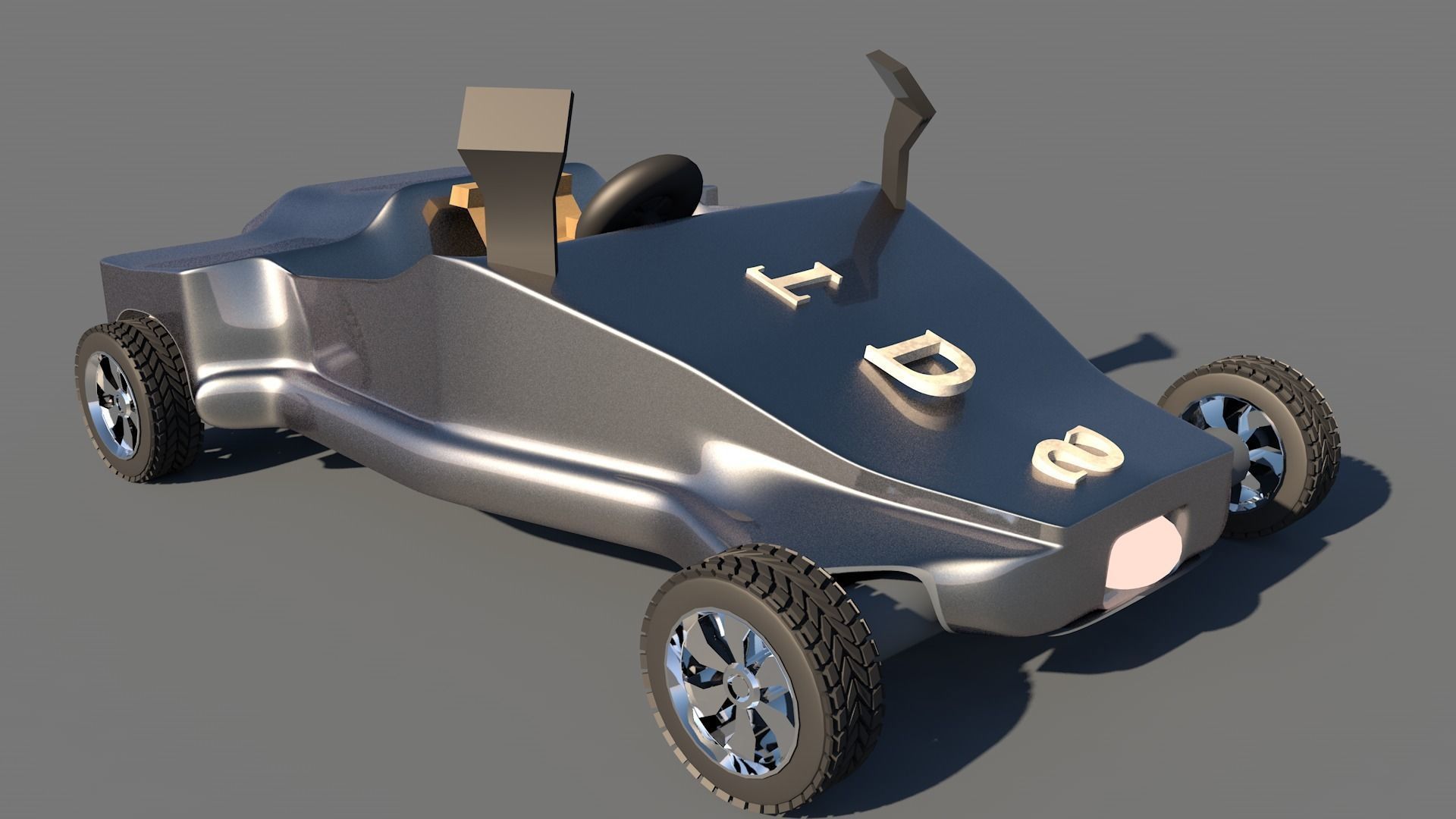 Car For Video Games Four Low-poly 3D model_1