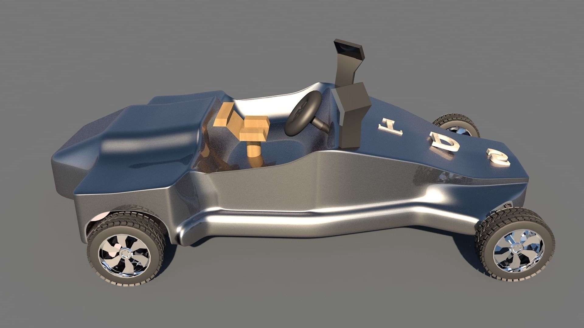 Car For Video Games Four Low-poly 3D model_4