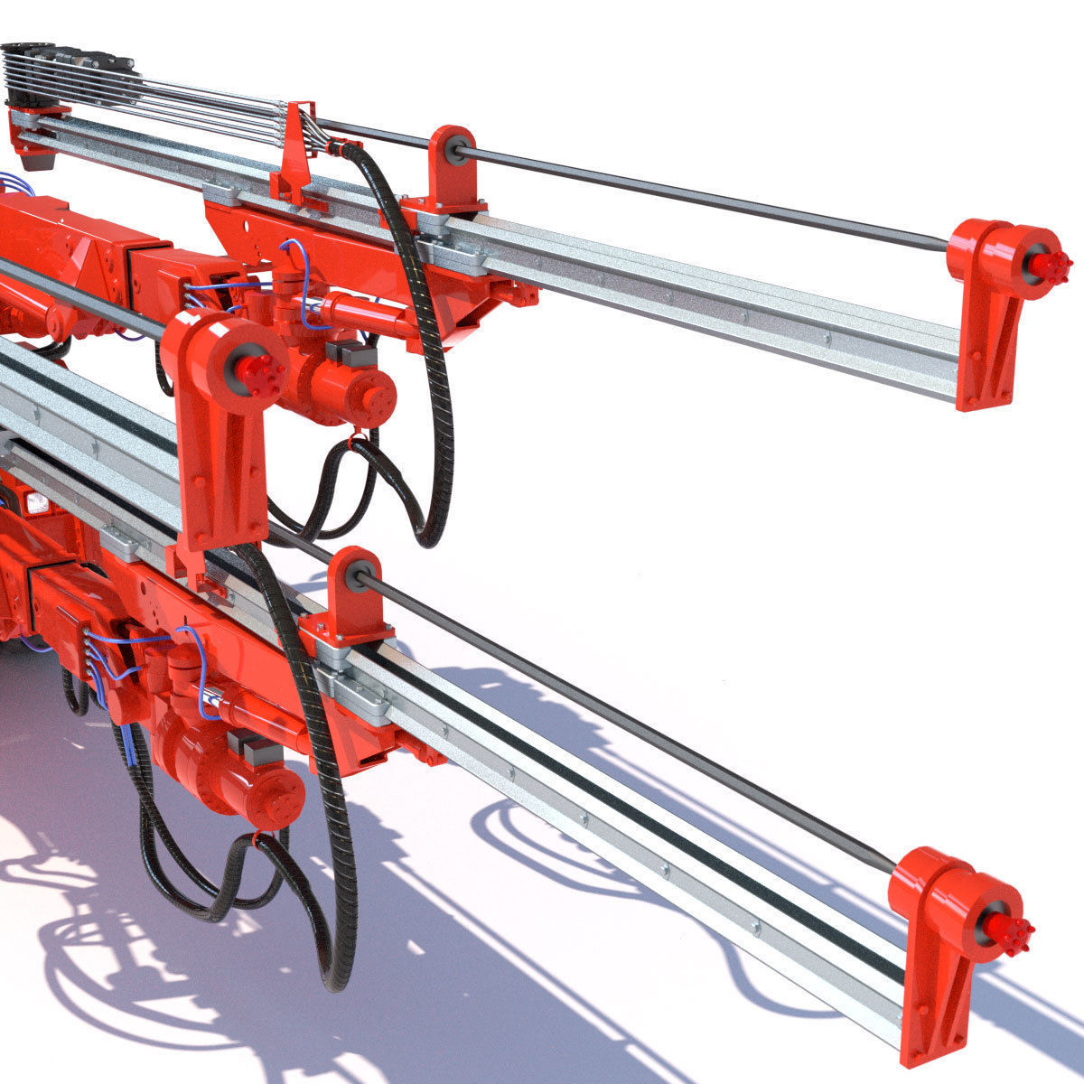 Three-Boom Jumbo Drill Rig DD530 3D model_9