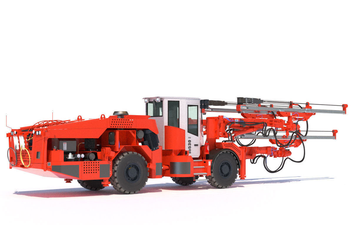Three-Boom Jumbo Drill Rig DD530 3D model_4